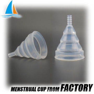 Customized folding silicone menstrual cup sizes